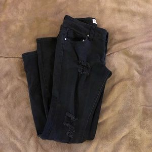 Black jeans- slightly faded
